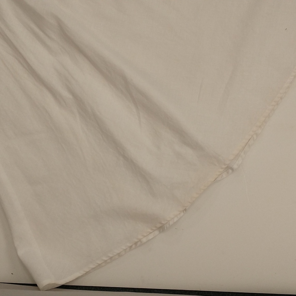 Vintage Nancy Johnson White Dress Circle Skirt Wide Waist Lace Detail Pockets - Picture 10 of 13